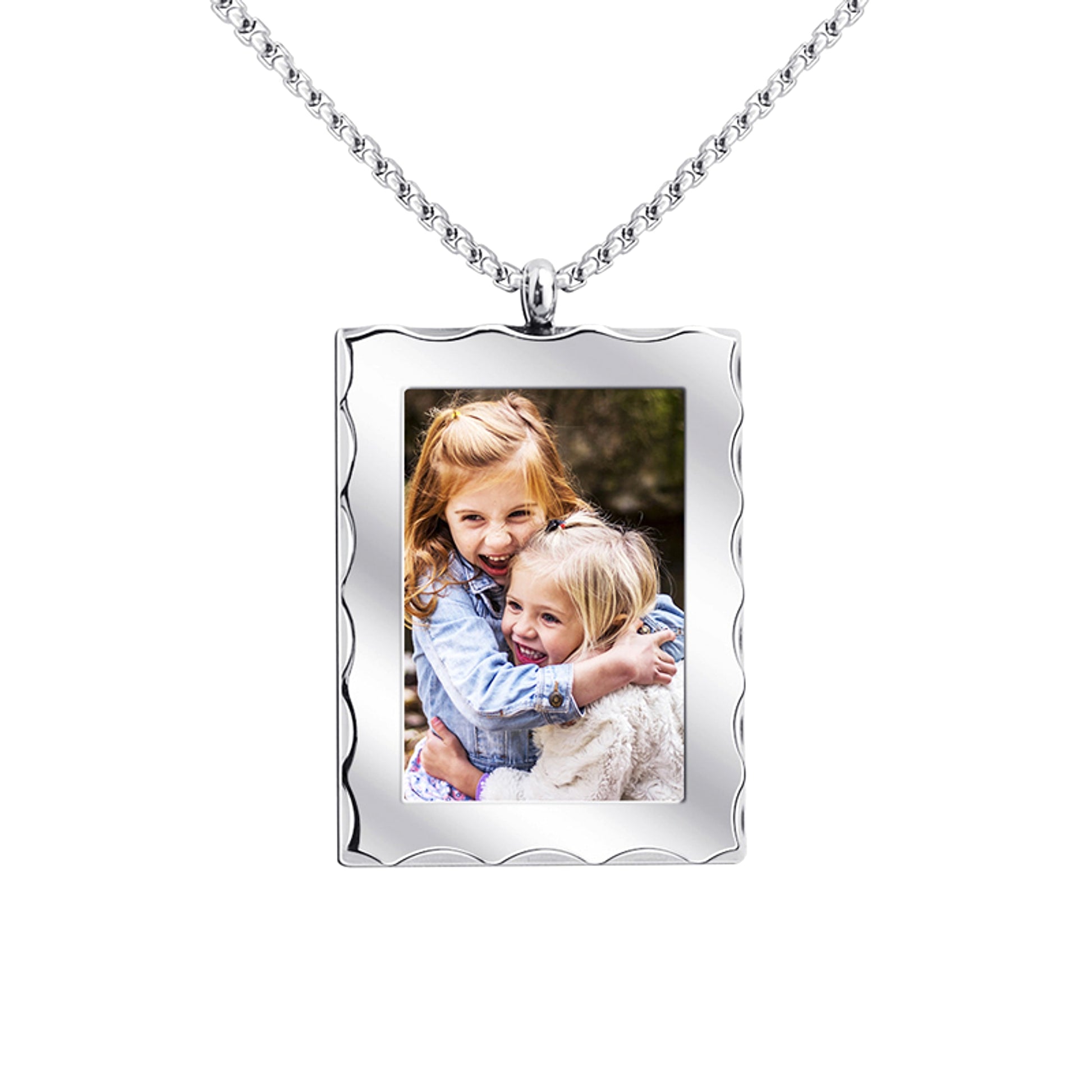 Personalized Gift Customized Photo Frame Necklace - enhanced image 3