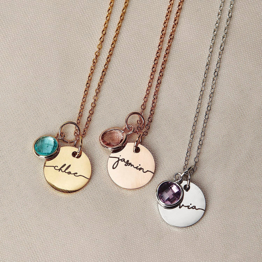 💎 Personalized Birthstone Name Necklace – A Gift from the Heart - enhanced image 3