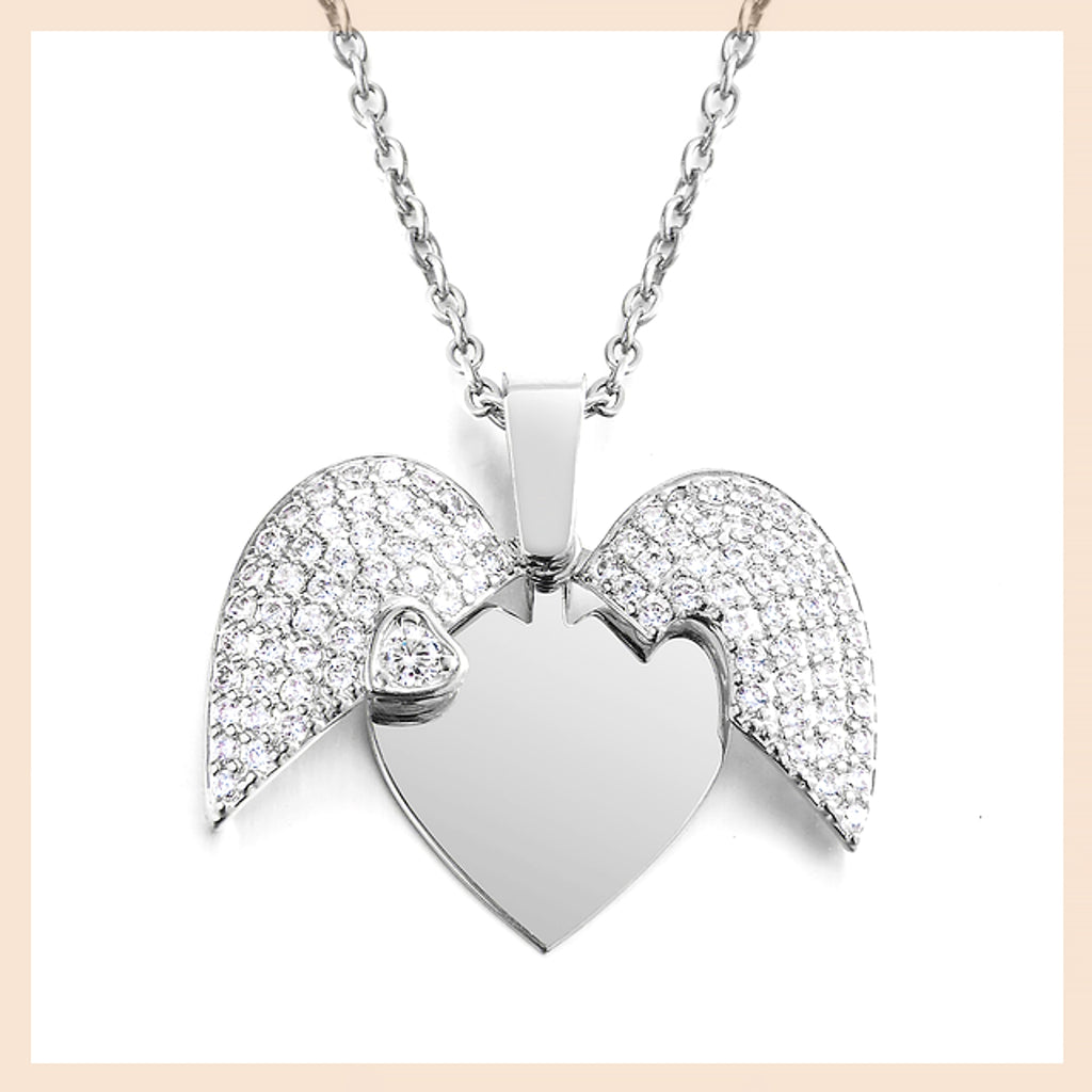 Personalized Women Chain Necklace Custom Engraved Heart Name - enhanced image 3