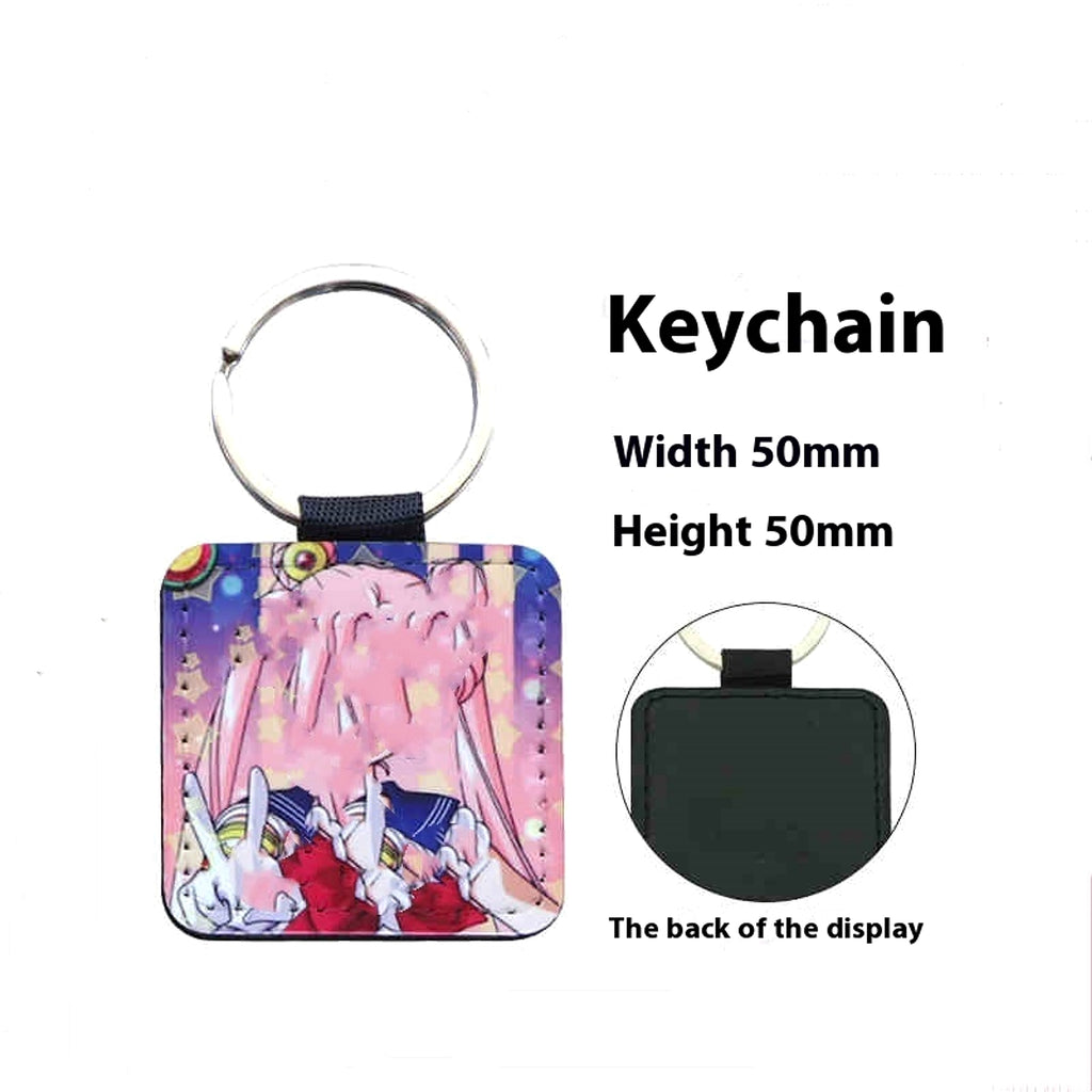 Custom Leather Photo Keychain – Personalized Small Pendant - enhanced image 3