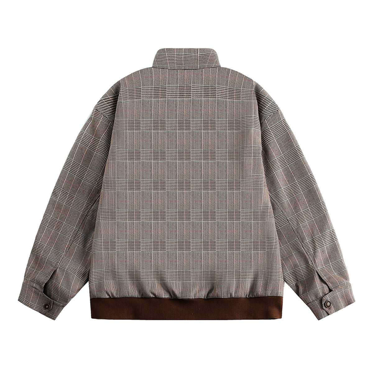 Plaid Loose-fitting Stand-up Collar Jacket Men And Women - enhanced image 3