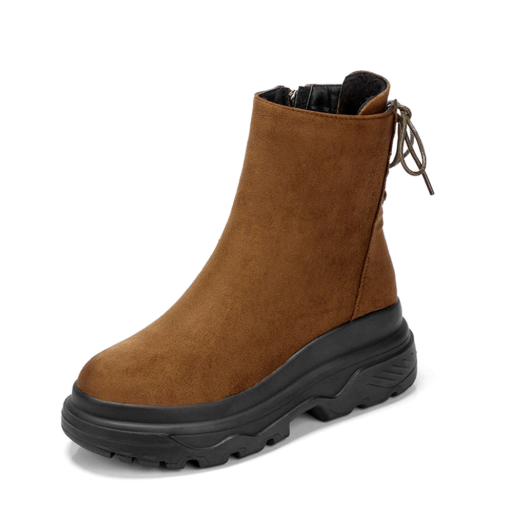 Platform rear lace-up boots - enhanced image 3