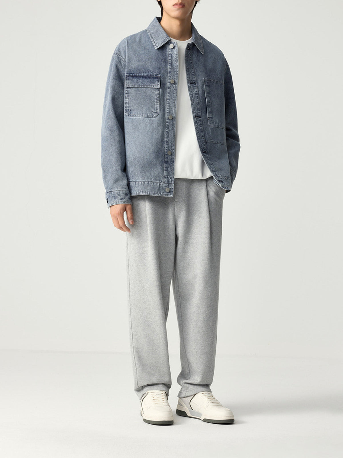 Pocket Decorative Lapel Men's Jacket