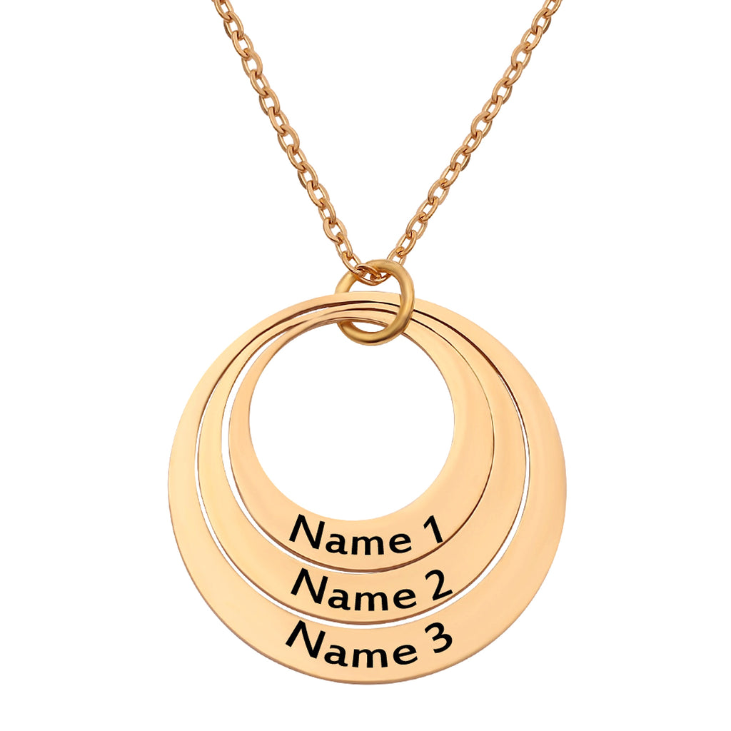 Custom Engraved Three-Name Necklace – A Symbol of Love & Connection! - enhanced image 3