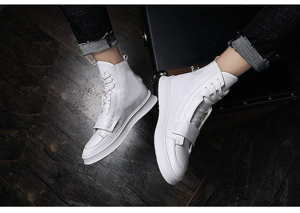 PU leather Men Boots Winter Ankle Boots - enhanced image 3
