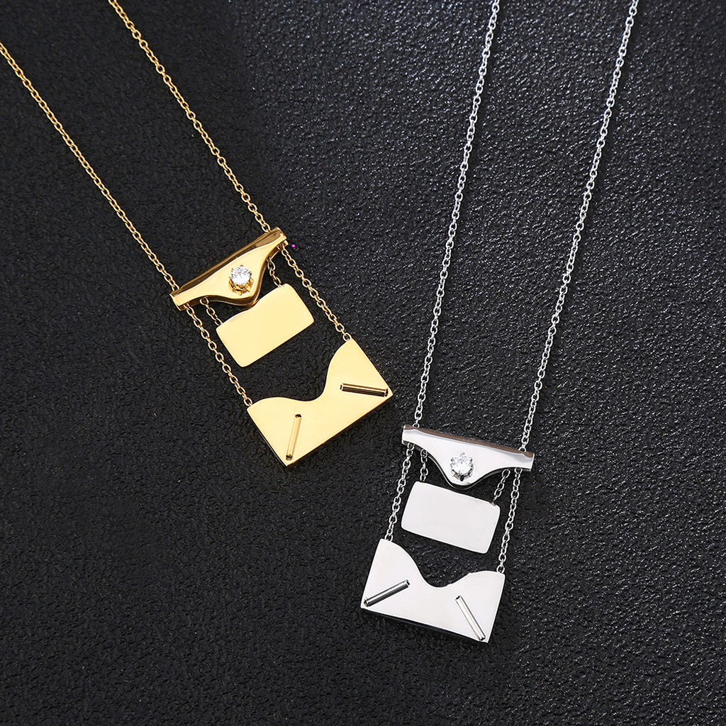 Pullout Envelope Couple Necklace DIY Personalization - enhanced image 3