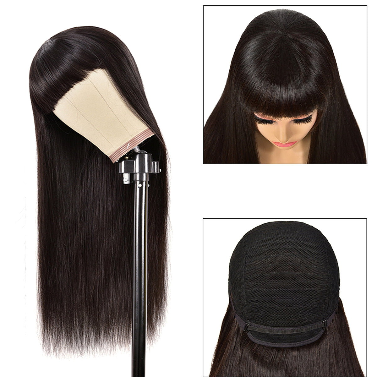 LuxeWave Headgear Upside Down Real Human Hair - enhanced image 3