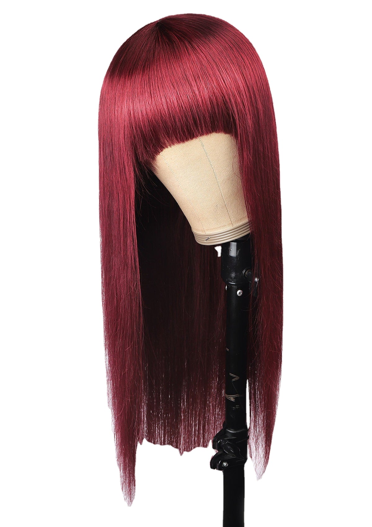 Qi Liuhai Real Hair Wig Straight Hair Headgear - enhanced image 3