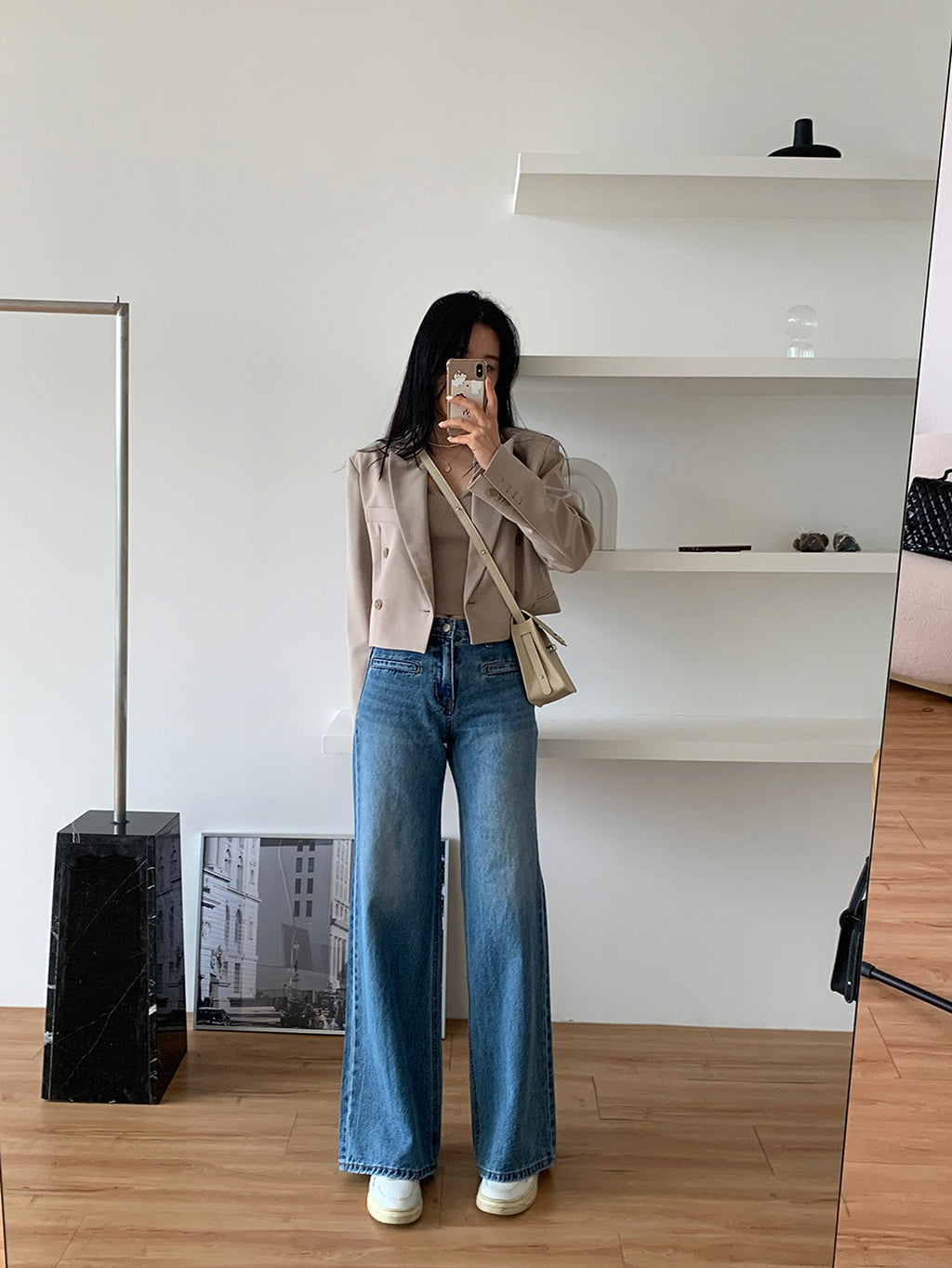 Retro High Waist Slimming Jeans Women - enhanced image 3