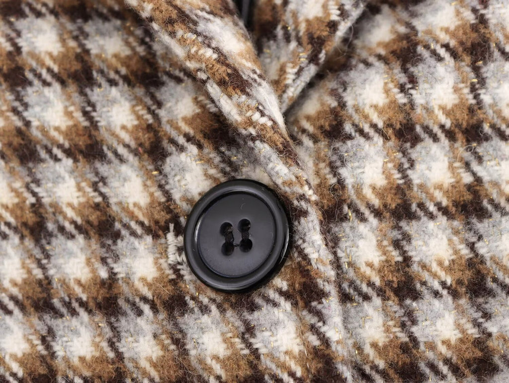 Retro Plaid Wool Look Coat – 25 Edition - enhanced image 3