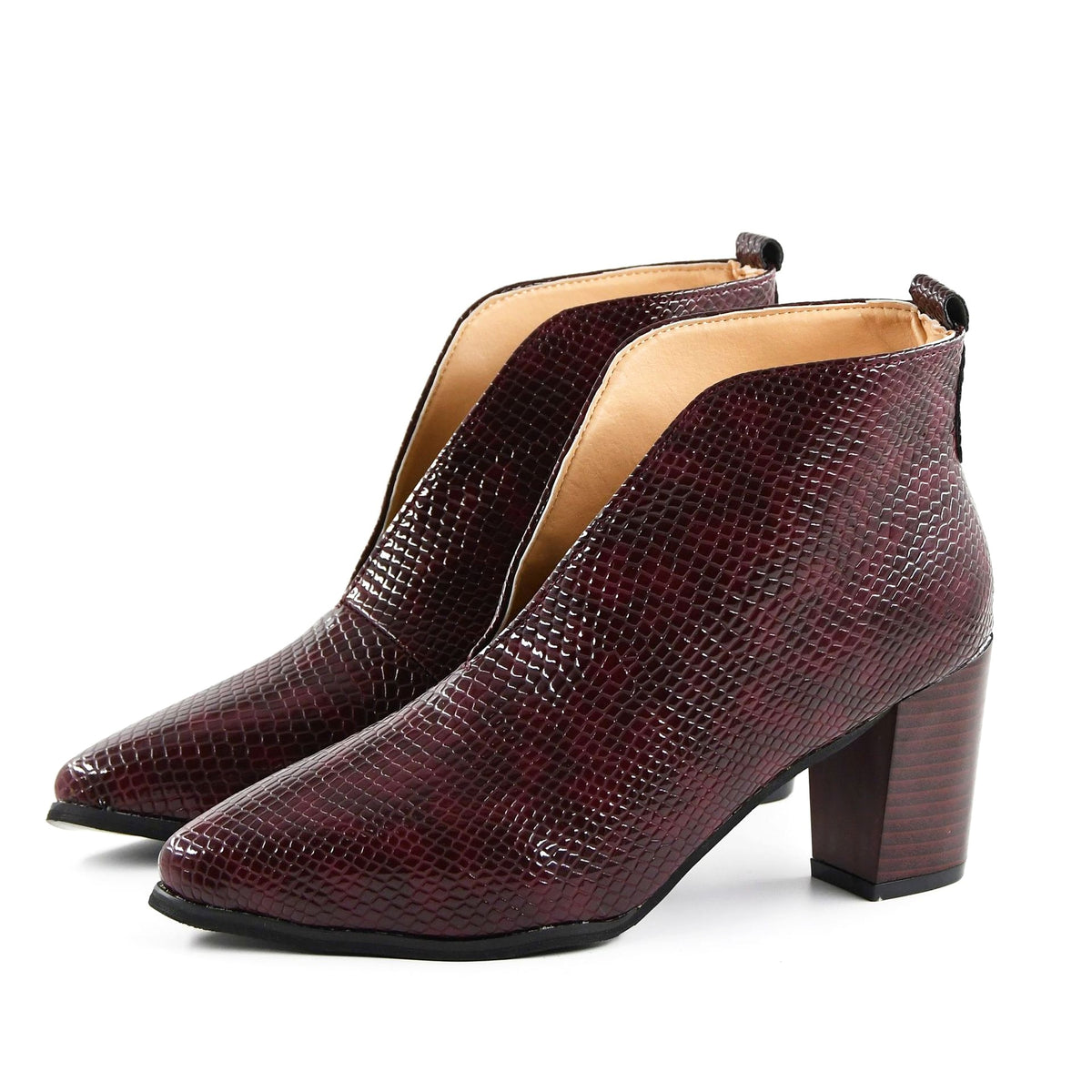 Retro Square Toe Casual Large Size Single Shoe Mid Heel - enhanced image 3
