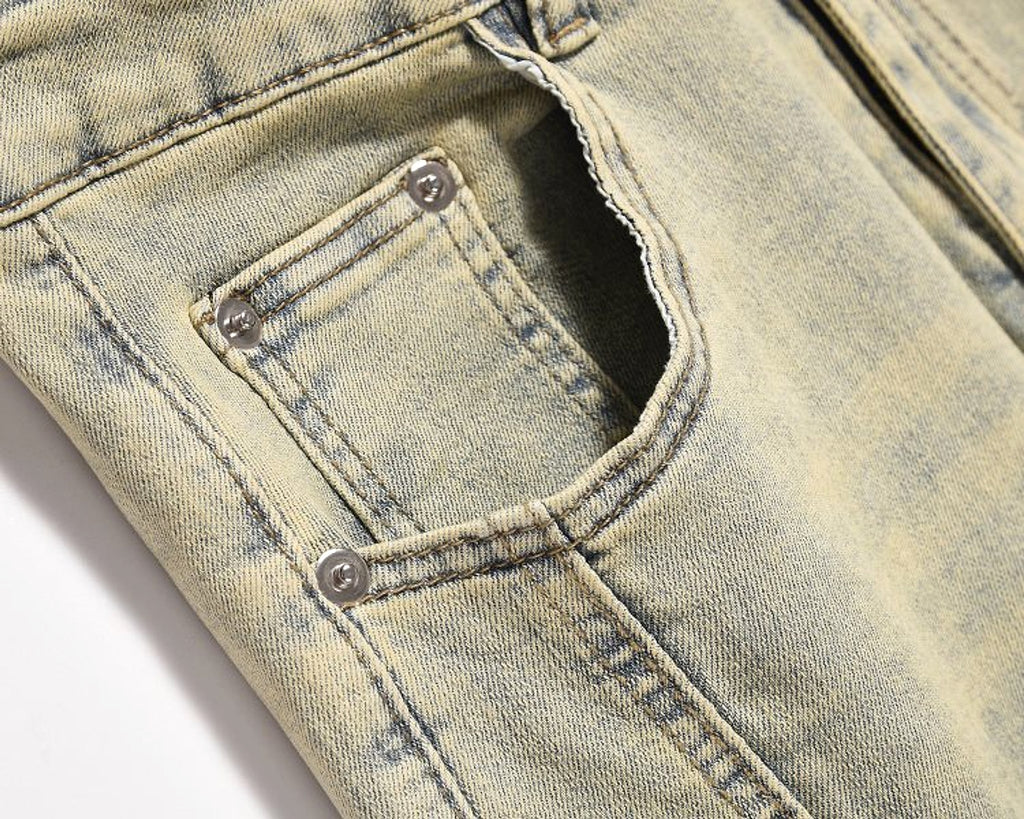 RO Style Wide Leg Patchwork Cargo Pants Women 's Jeans Youth Unisex - enhanced image 3