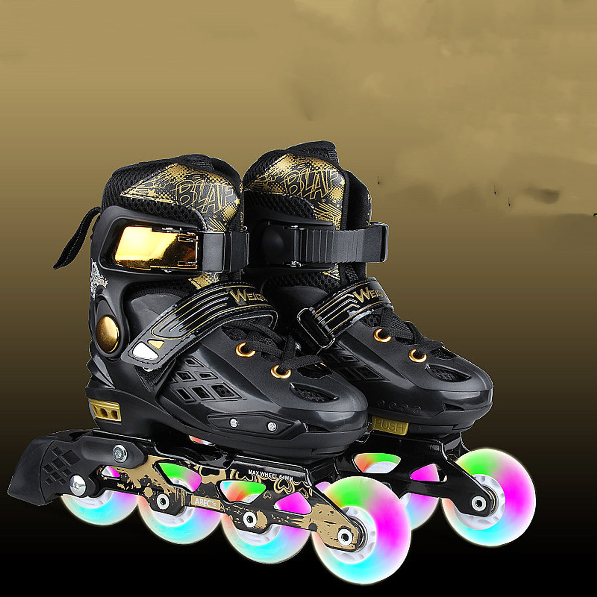 Roller Skates Skating Children Full Flashing - enhanced image 3