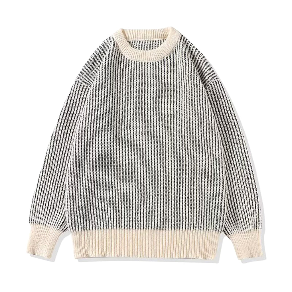 Round Neck Striped Sweater For Men - enhanced image 3