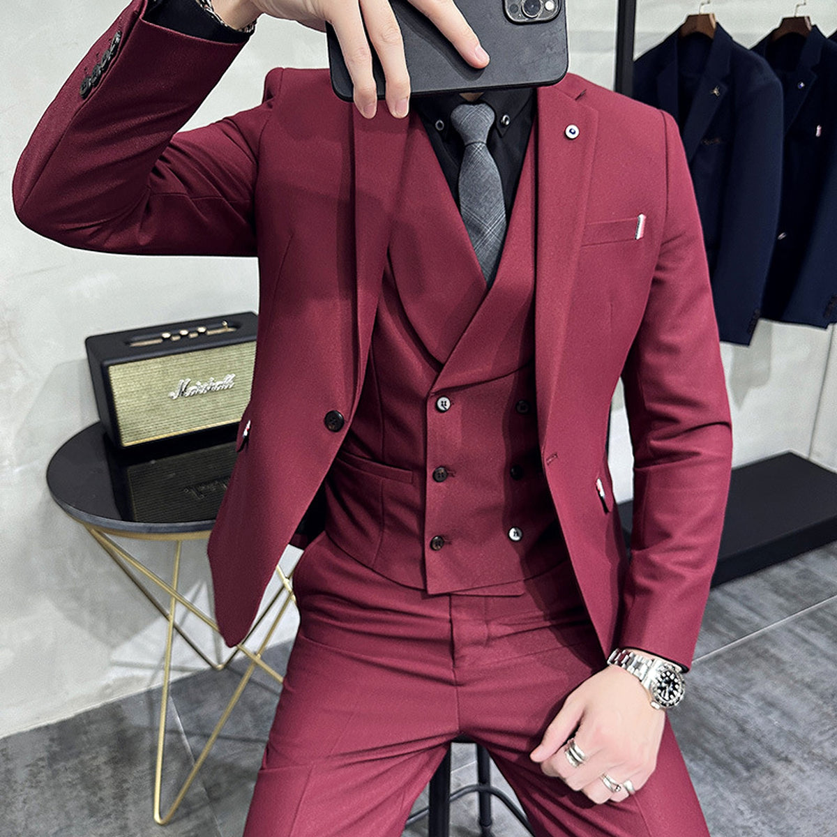 RoyalElite™ Men's Three-Piece Suit – Business & Event Perfection - enhanced image 3