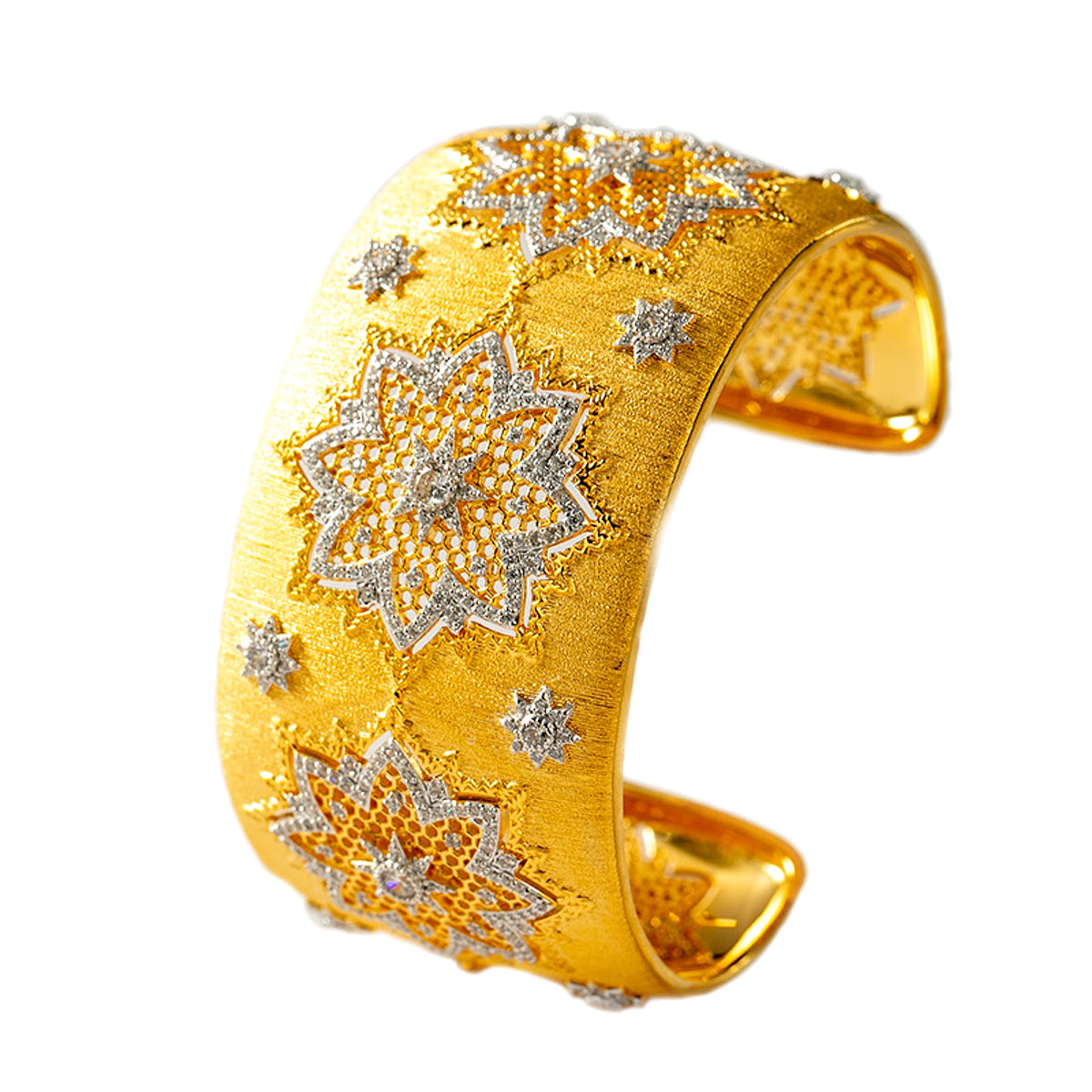 S925 Silver Gold-plated Zirconium Hollow Fine To Retro And Elegant - enhanced image 3