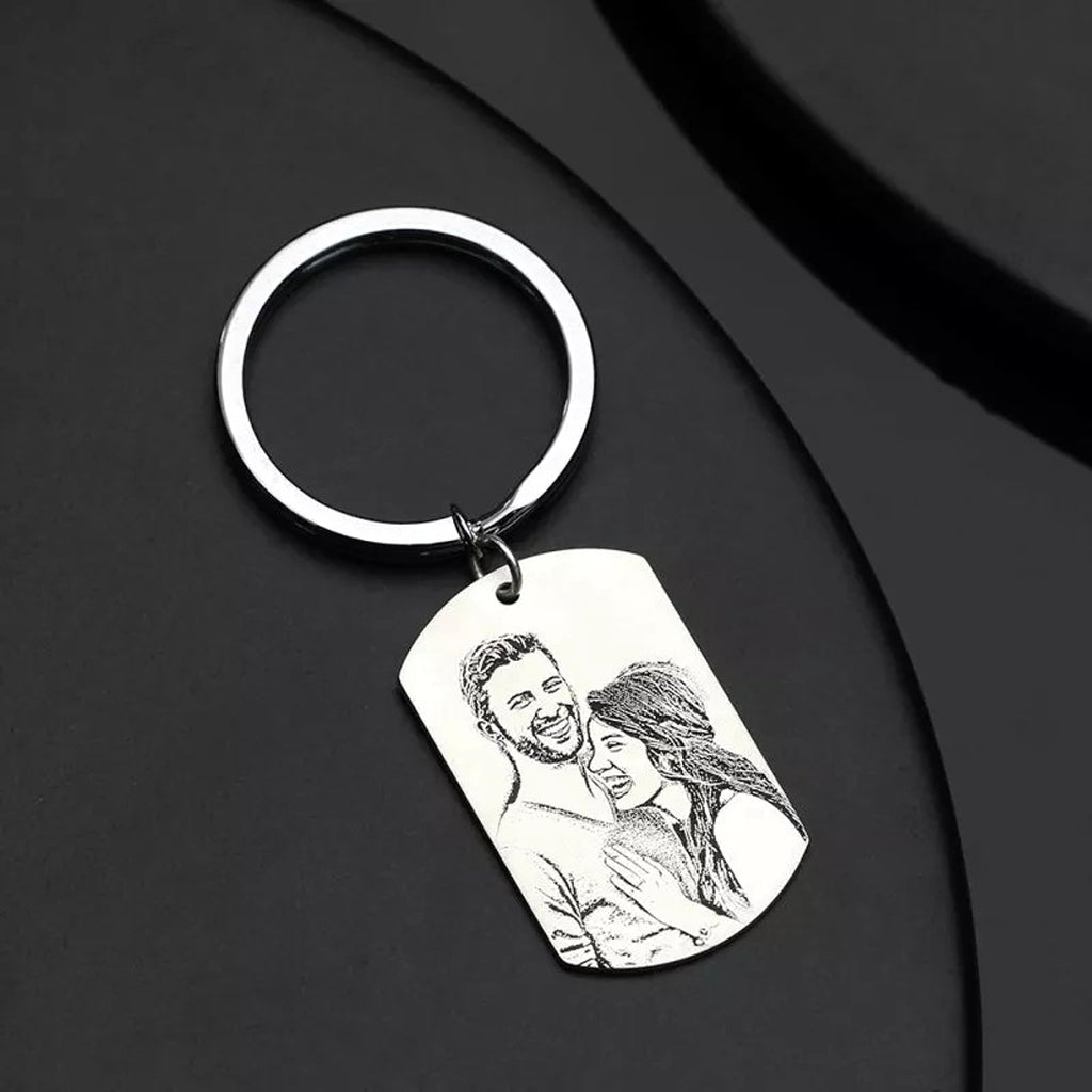 Personalized Photo Keychain – Custom S925 Sterling Silver Picture Pendant - enhanced image 3