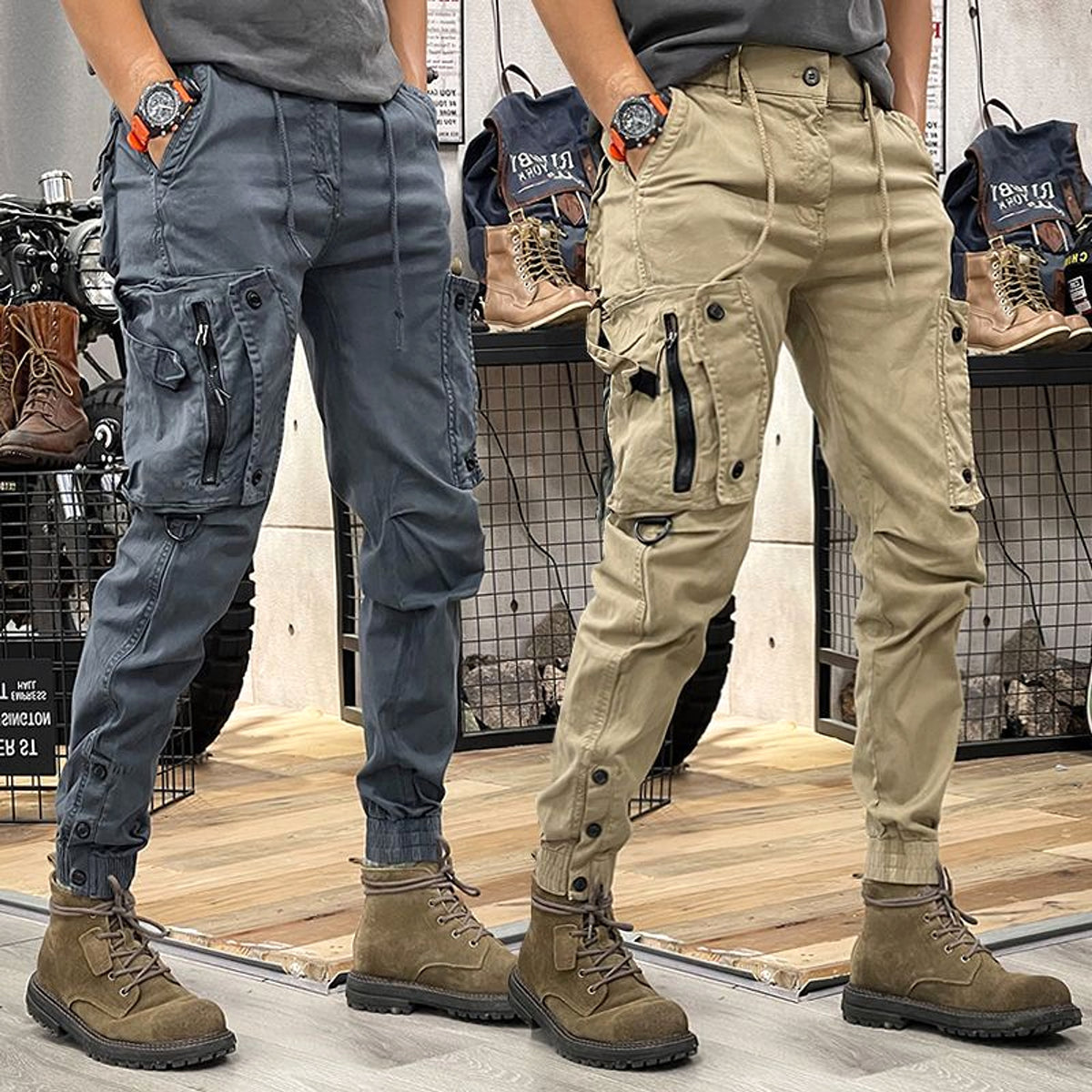 SAFARI Straight Functional Outdoor Tactics Casual Pants Jeans Men - enhanced image 3