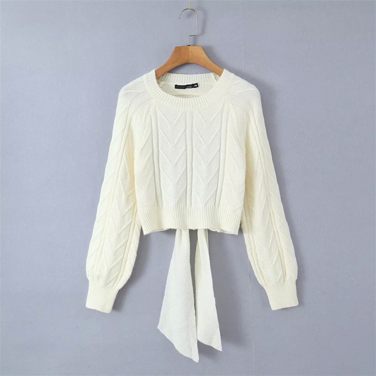 A.1 Short Backless Knitted Sweater Women - enhanced image 3