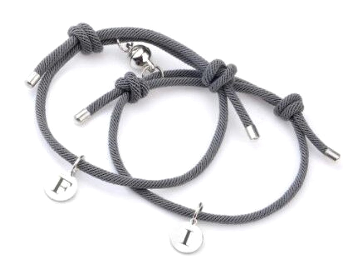 Simple Stainless Steel Magnetic Letter Bracelet – Couple & Friendship Bracelet - enhanced image 3