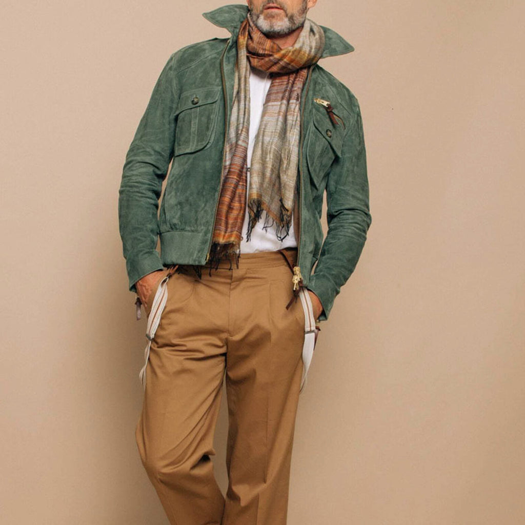 1.A Slim Fit Solid Color Fashion Jacket For Men - enhanced image 3