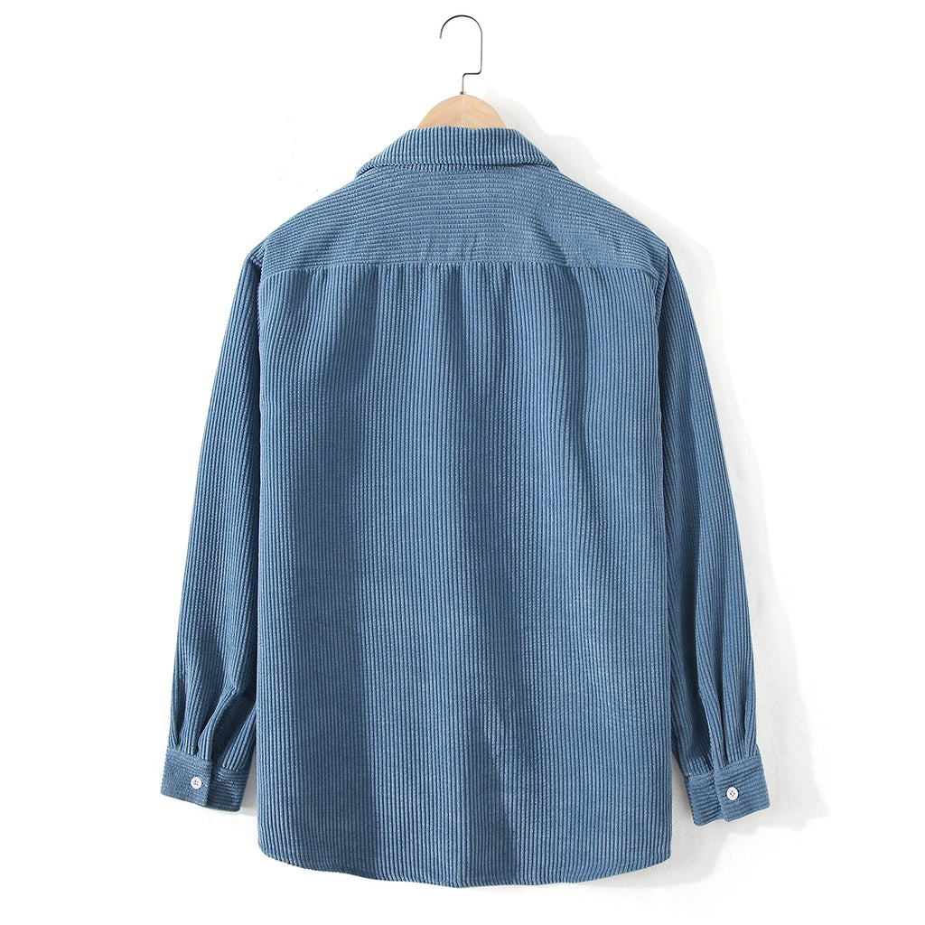 Solid Color Long Sleeve Dress Shirt Men - enhanced image 3