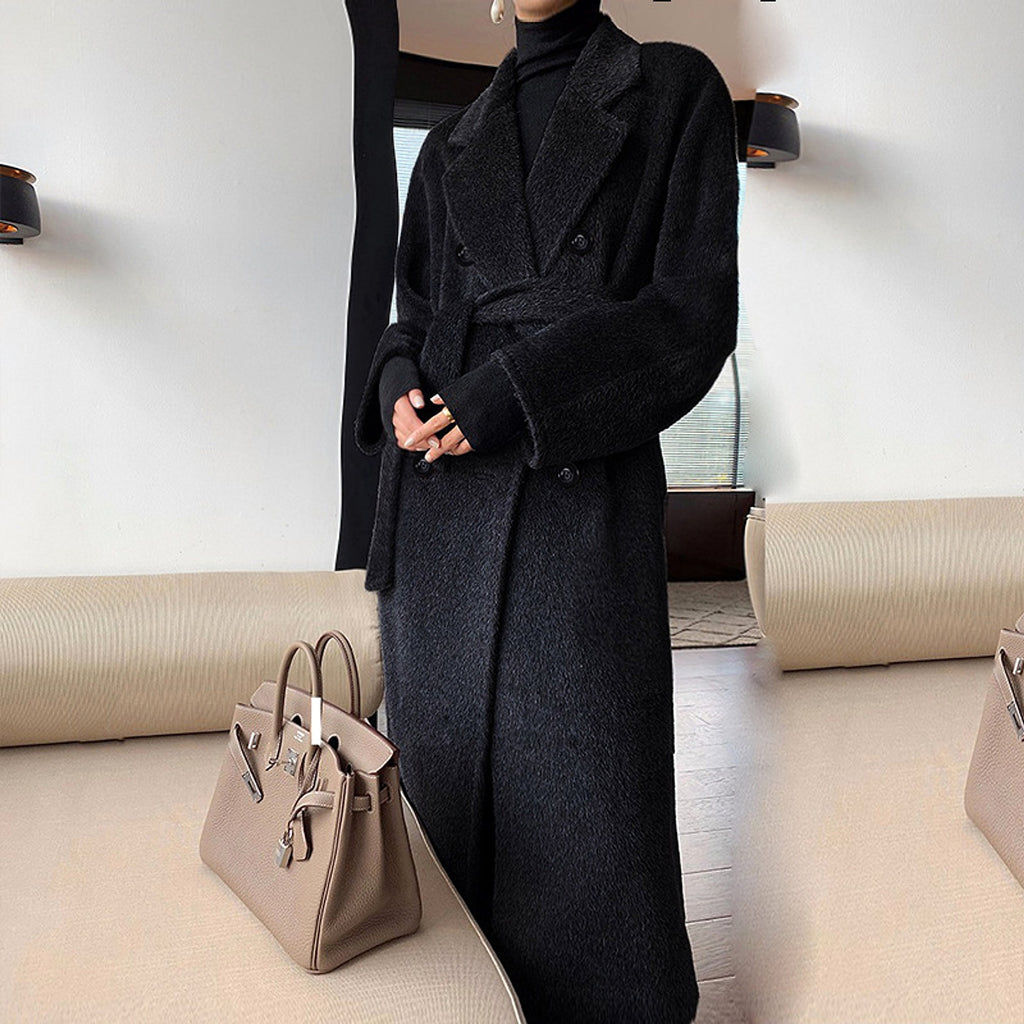 Solid Sail Sheep Camel Coat – Luxury & Warmth for Winter Elegance - enhanced image 3