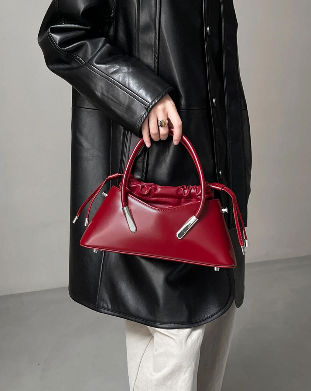 SolunaLuxe™ – Crimson Curve Shoulder Bag - enhanced image 3