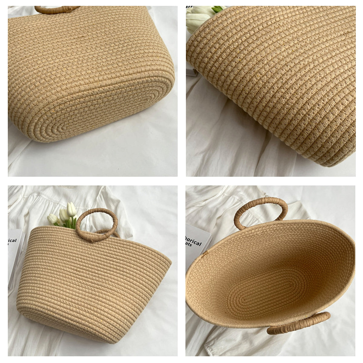 SolunaWeave™ – Beachline Square Straw Tote - enhanced image 3