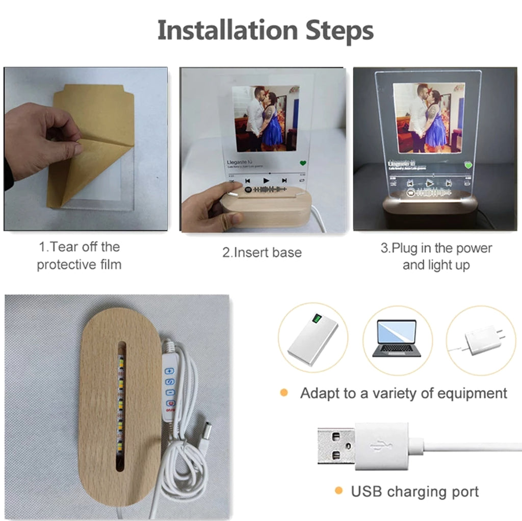SoundLight™ – Custom Spotify Song Night Light with Music Code - enhanced image 3