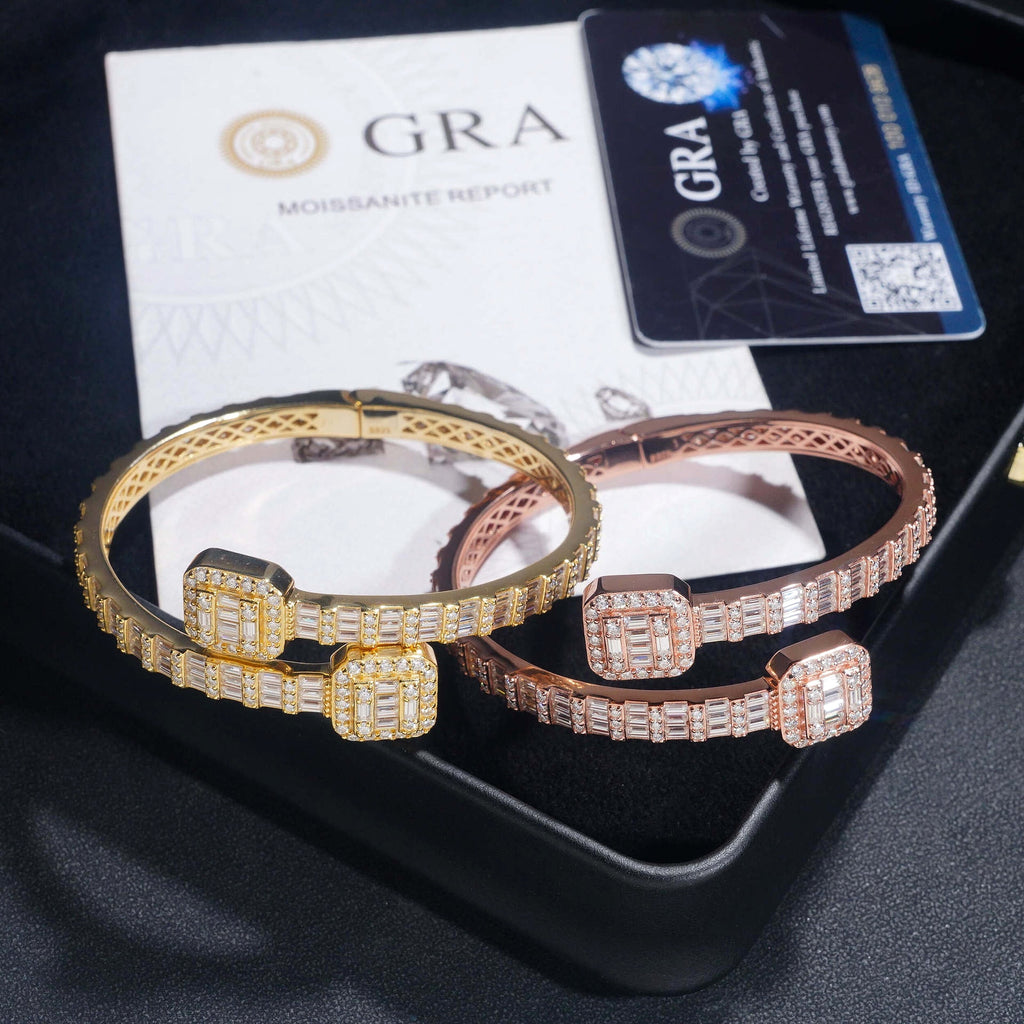 Square S925 Silver Moissanite Bracelet - enhanced image 3