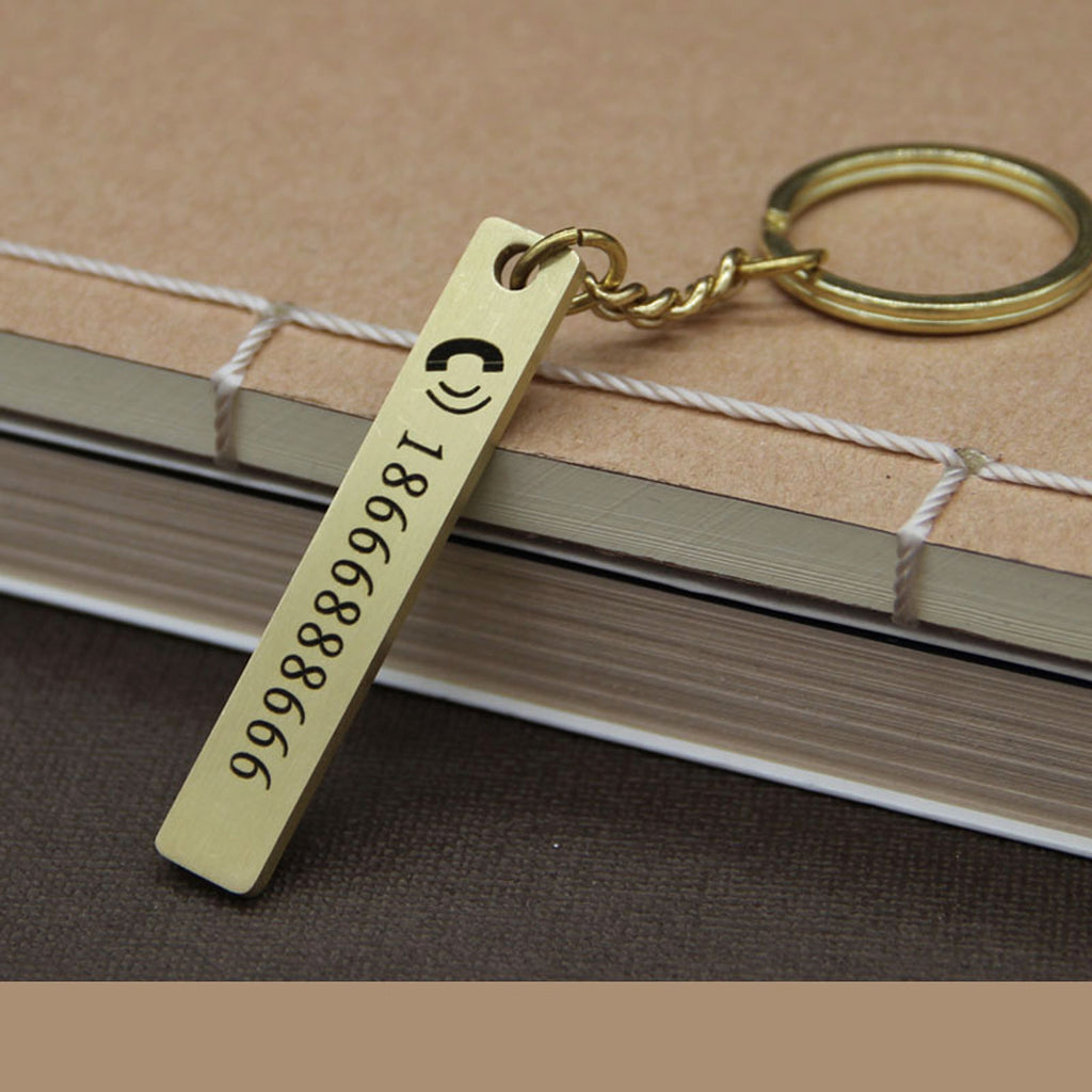 Personalized Stainless Steel Keychain – Custom Engraved Metal Tag - enhanced image 3