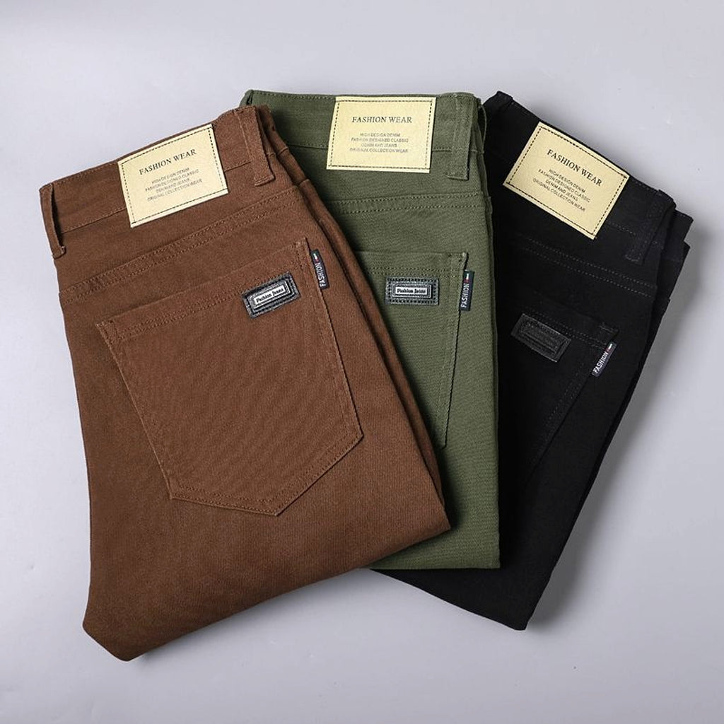 Straight Stretch Comfortable Trousers Mid-high Waist Pants Men - enhanced image 3