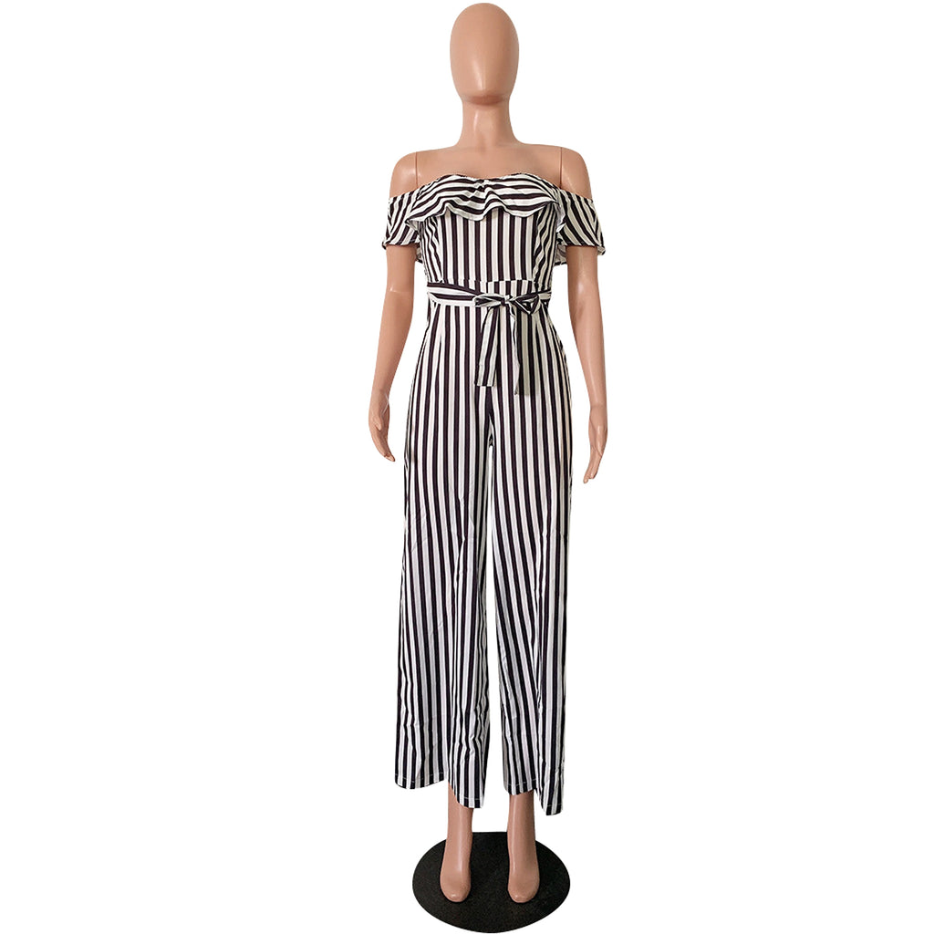 striped jumpsuit - enhanced image 3