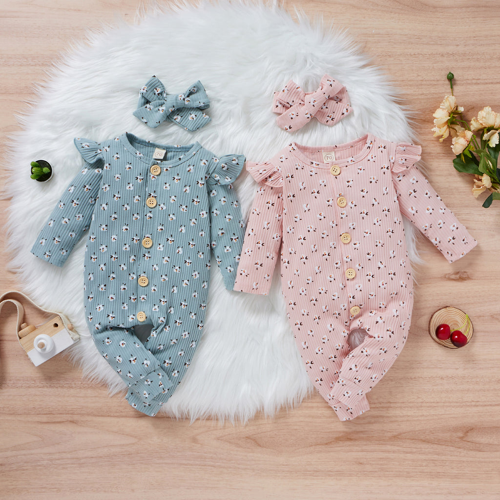 StripeNest™ – Two-Tone Cotton Romper for Babies & Toddlers - enhanced image 3
