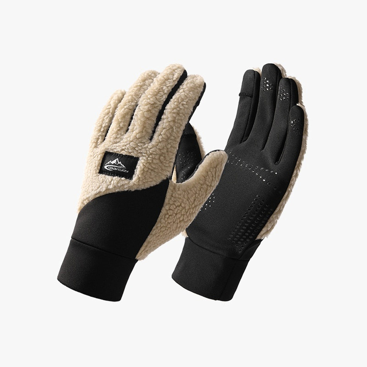 Guantes aislantes de terciopelo de peluche para uso en exteriores