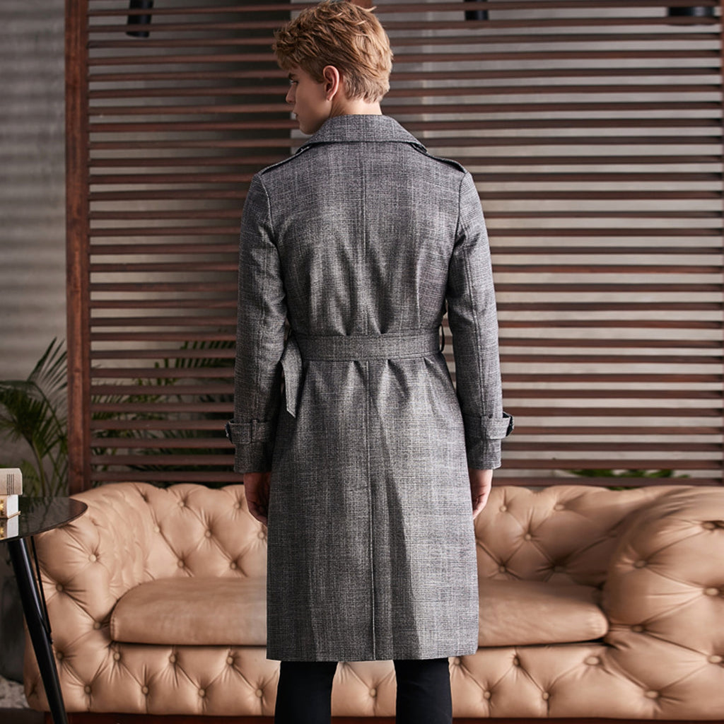 The Trenchcoat Is Over The Knee And Long Men - enhanced image 3