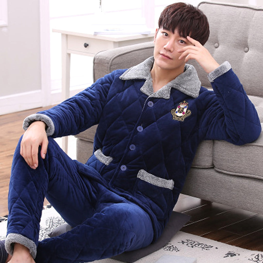 Thick quilted pajamas - enhanced image 3