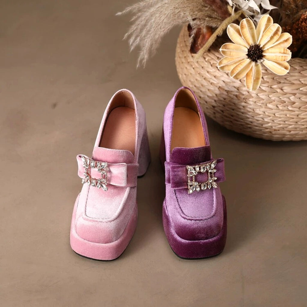 Thick Soled Thick Heel Slip-on Shoe Women's Single Shoes - enhanced image 3