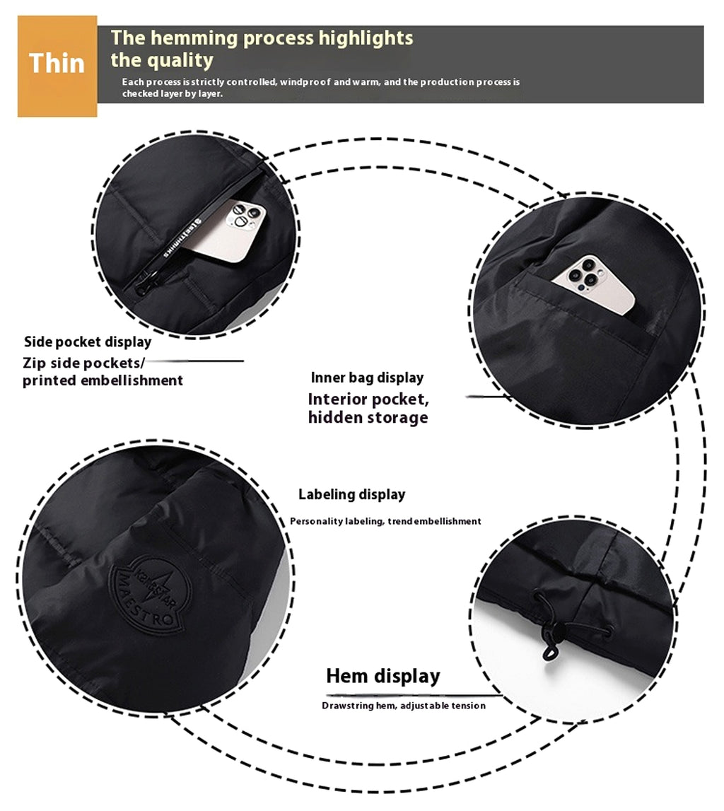 Thickened Warm Down Jacket Male mEN - enhanced image 3
