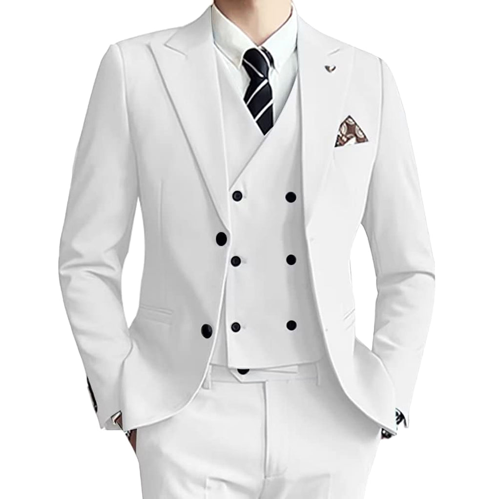 Ceremonté™ – Slim Fit Three-Piece Wedding Suit - enhanced image 3