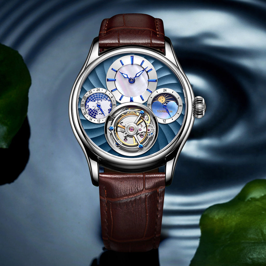 Tourbillon Hollow automatic men's business mechanical watch - enhanced image 3