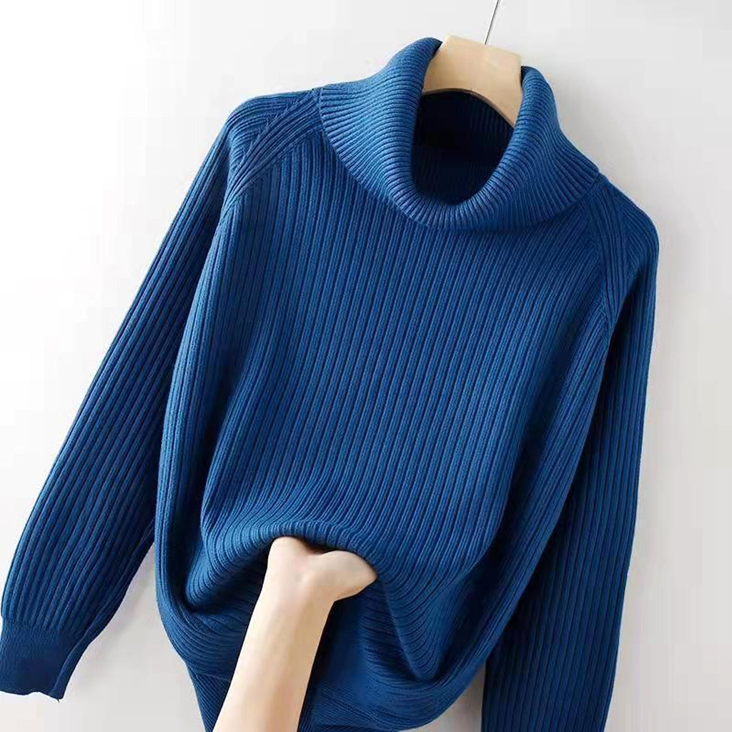 Turtleneck Bottoming  Oversized Knit Sweater - enhanced image 3