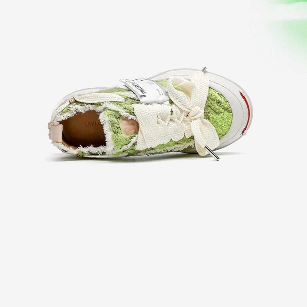 UrbanEdge™ – Green Canvas Platform Sneakers (K-Edition) - enhanced image 3