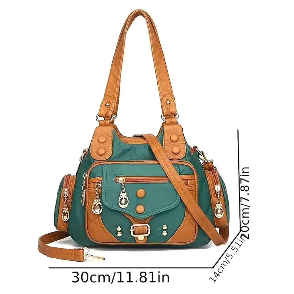 VALENZIA™ Vintage Leather Canvas Bag - enhanced image 3
