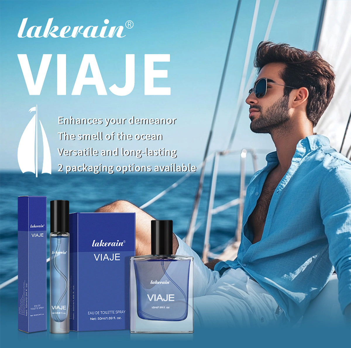 VIAJE - Men's Citrus Fragrance Cologne - enhanced image 3