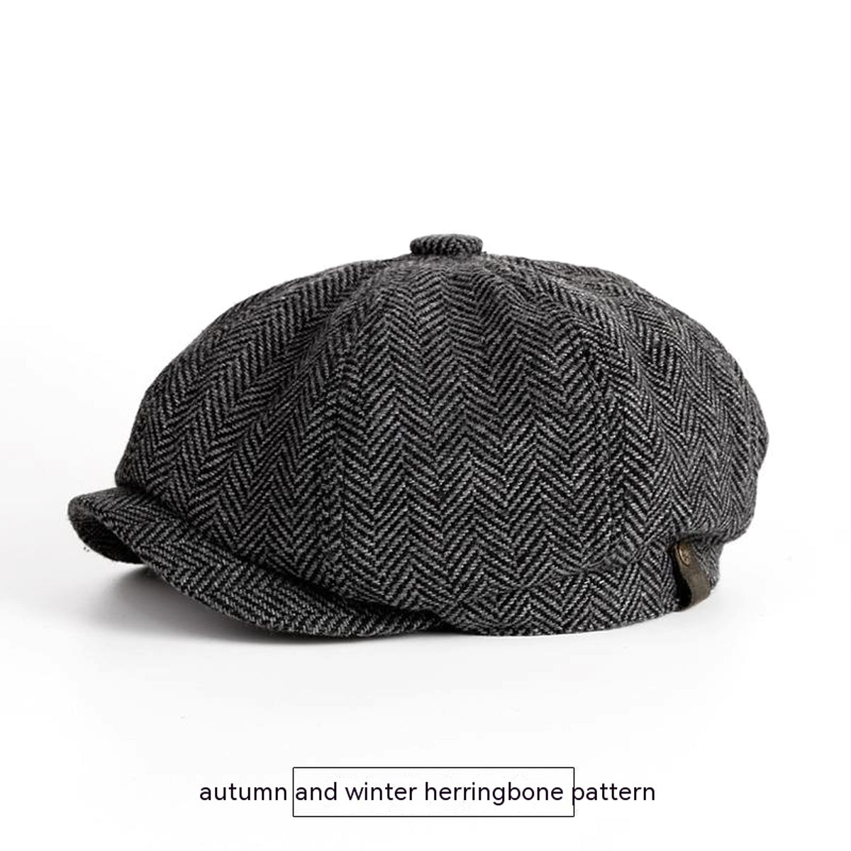 A1. Vintage Spring And Autumn Leisure Wool British Octagonal Hat - enhanced image 3