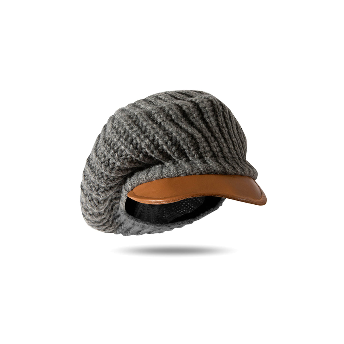 Warm And Cold Proof Hat Leather Brim Splicing - enhanced image 3