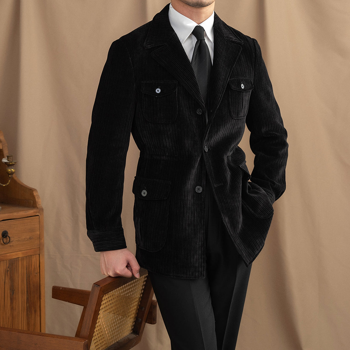 Warm Winter Chenille Hunting Jacket Men - enhanced image 3