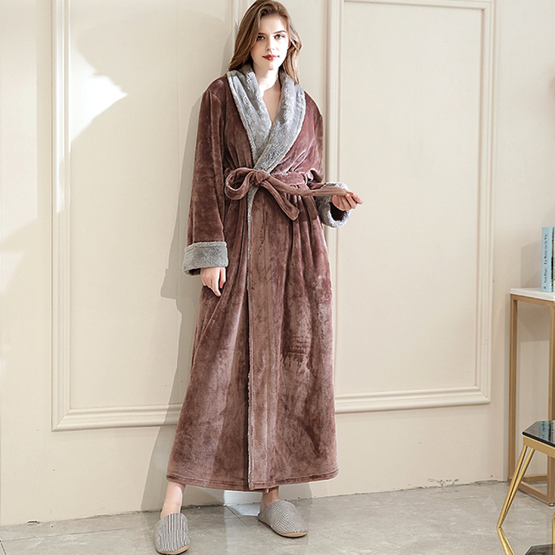 Winter Flannel Nightgown Pajamas Thickened - enhanced image 3
